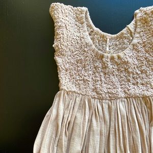 Free People floor length tan dress